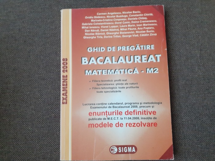 GHID DE PREGATIRE BACALAUREAT M2 2008 VARIANTELE FINALLE
