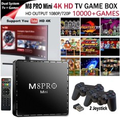 Tv Box M8 PRO MINI 2 in 1 cu Android 12.1, Chromecast, 4K Ultra HD si Consola cu Peste 10000 de Jocuri
