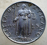 7.002 VATICAN PAPA PIUS XII IUSTITIA 5 LIRE 1952, Europa, Aluminiu