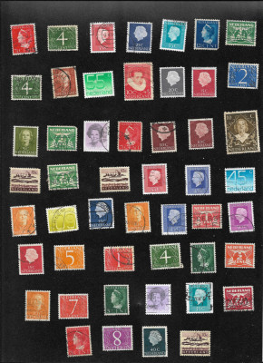 50 timbre Olanda anii 50 60 foto