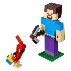 Minecraft Lego Steve with Parrot 159 piese foto