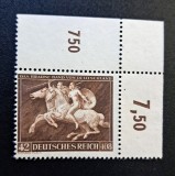 Germania (1937) "Das Braune Band von Deutschland" 42+108Pf cu Dublă Margine "750" ȘI Valoare "7,50" (MINT / Neștampilat) CLK1