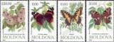 MOLDOVA 1993, Fauna, Fluturi, serie neuzată, MNH, Nestampilat