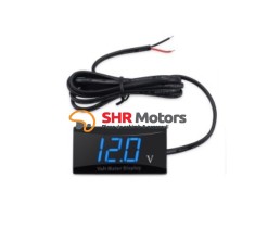 Ceas digital incarcare baterie (Voltmetru) scris albastru