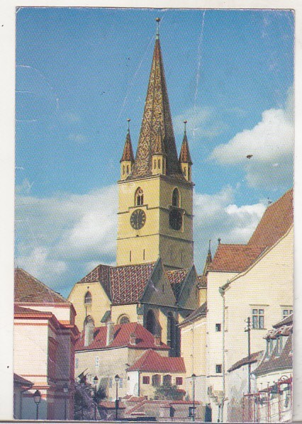 bnk cp Sibiu - Biserica Evanghelica - Vedere dinspre strada Odobescu - necirculata