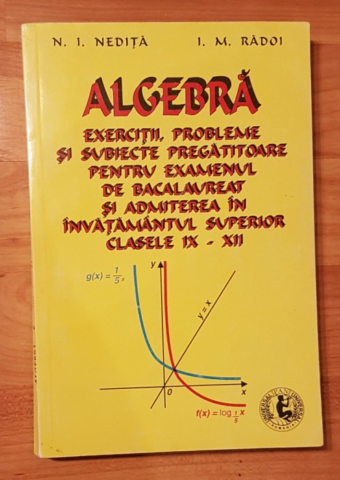 Algebra. Exercitii, probleme si subiecte pentru bacalaureat clasele XI-XII