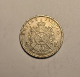 Franta 5 Franci 1869 BB Piesa Frumoasa de Colectie