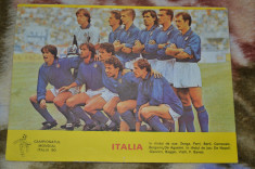 LOT CAMPIONATUL MONDIAL DE FOTBAL ITALIA 1990 - PROGRAM, ECHIPA ITALIA, URUGUAY foto