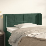 VidaXL Tăblie pat cu aripioare verde &icirc;nchis 93x16x78/88 cm catifea