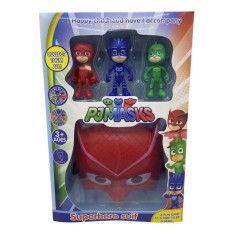 Set eroi pijama si masca rosie