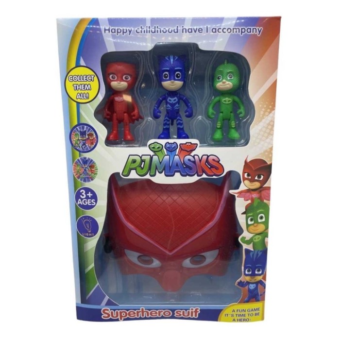 Set eroi pijama si masca rosie