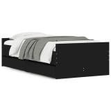 Cumpara ieftin Cadru de pat cu sertare, negru, 90x190 cm