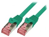 Patch cord S/FTP Cat6 LSZH Verde 10m 27AWG, Logilink
