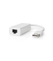 Adaptor retea USB-A tata - RJ45 tata 10/100Mbit 0.2m alb Nedis foto