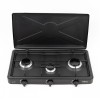 Aragaz Nurgaz Emailat, 3 Arzatoare, 62x36cm, Negru - Compact, Camping, Butelie GPL