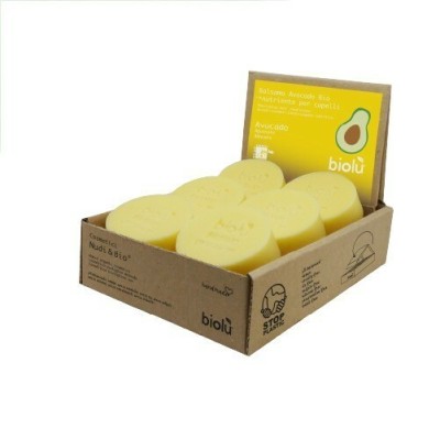 Balsam de par solid cu avocado bio 12 buc x 60g Biolu foto