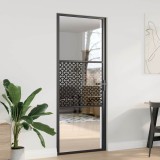 Cumpara ieftin Ușă de interior Negru 83 x 201.5 cm Sticlă securizată, Aluminiu