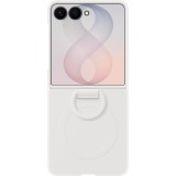 Husa pentru Samsung Galaxy Z Flip8 F776, Silicone Ring Magnet, Alba EF-EF776CWEGWW