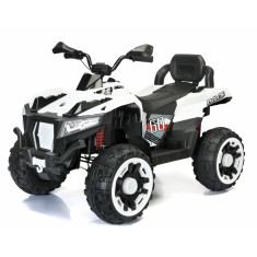 ATV electric pentru 2 copii Kinderauto SuperOffroad V2 4x4 180W 12V 12Ah premium, alb
