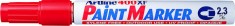 Marker Cu Vopsea Artline 400xf, Corp Metalic, Varf Rotund 2.3mm - Rosu foto