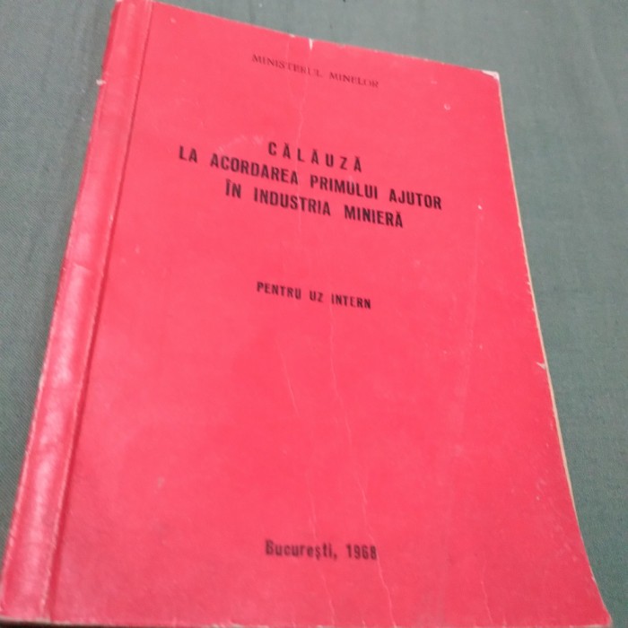 CALAUZA LA ACORDAREA PRIMULUI AJUTOR IN INDUSTRIA MINIERA 1968