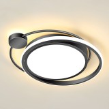 Plafoniera LED Moderna Aluminiu 3 Culori Telecomanda, 37x46.5cm, Lumina Reglabila Calda Neutra Rece, Lustra