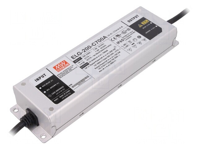 Alimentator LED 200W IP65 350-700mA