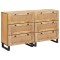Bufet 2 buc. 60 x 33 x 75 cm Lemn de mango solid Maro - 1