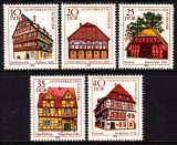 DDR 1978 - Clădiri vechi, arhitectura, serie neuzata
