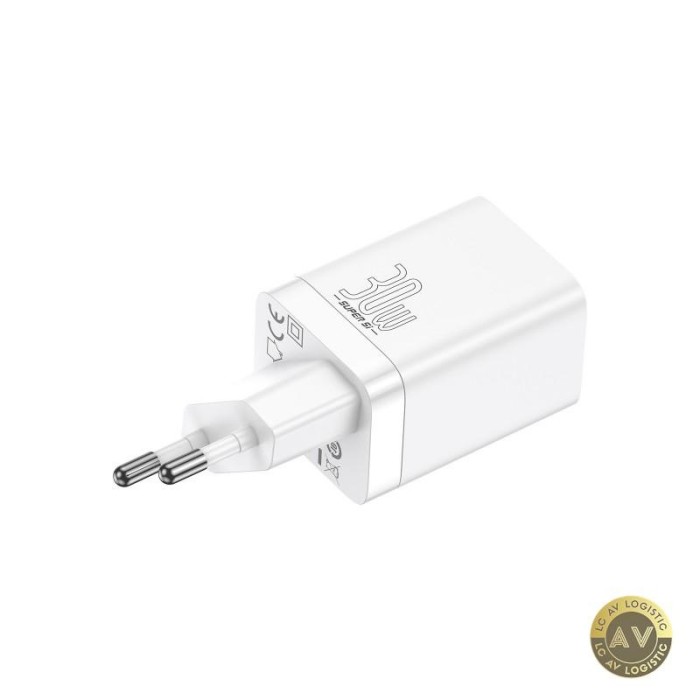 Incarcator Retea Baseus Super Si Pro 30W 3A 1 x USB-A - 1 x USB-C Alb CCSUPP-E02