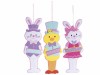 Set 3 figurine Paste textil multicolor 13.5x38 cm