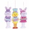 Set 3 figurine Paste textil multicolor 13.5x38 cm