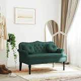 vidaXL Banchetă cu perne, verde &icirc;nchis, 120,5x65x75 cm, catifea