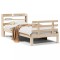 vidaXL Cadru de pat cu tăblie, 75x190 cm, lemn masiv de pin 3306837