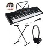 Cumpara ieftin McGrey LK-6120-MIC Set pian portabil negru + stativ + casti + microfon