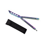 Cumpara ieftin Briceag Fluture Antrenament Butterfly Rainbow 27.5cm, Lama Neascutita, Otel, Trick-uri, ideallstore