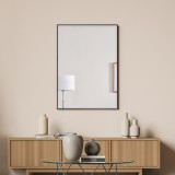 Oglinda de perete, en.casa, Novoli, 71,8 x 51,8 cm, plastic, negru, dreptunghiulara HausGarden Leisure, [en.casa]