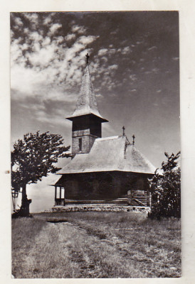 bnk cp Muntele Semenic - Biserica de lemn - uzata foto