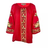 Cumpara ieftin Bluza rosie cu motiv floral multicolor - BMG90