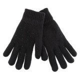 Manusi de iarna pentru femei, Negre, cu Strass si Captuseala din Blana Artificiala, CMCLASS