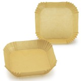 Hartie de copt pentru Airfryer 20x20 cm, 50 bucati, forma patrata cu margini 4 cm