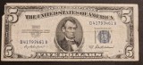 America 5 Dolari 1953 seria D417933461A Silver