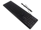 Tastatură neagră USB A cu cablu, US layout, lungime 1,45m