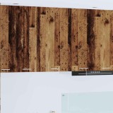 vidaXL Dulap suspendat cu ușă Riga Lemn vechi și Alb 50 x 31 x 80 cm 884272