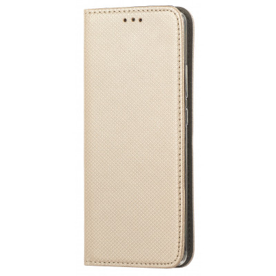 Husa Piele OEM Smart Magnet pentru Samsung Galaxy A22 LTE, Aurie foto