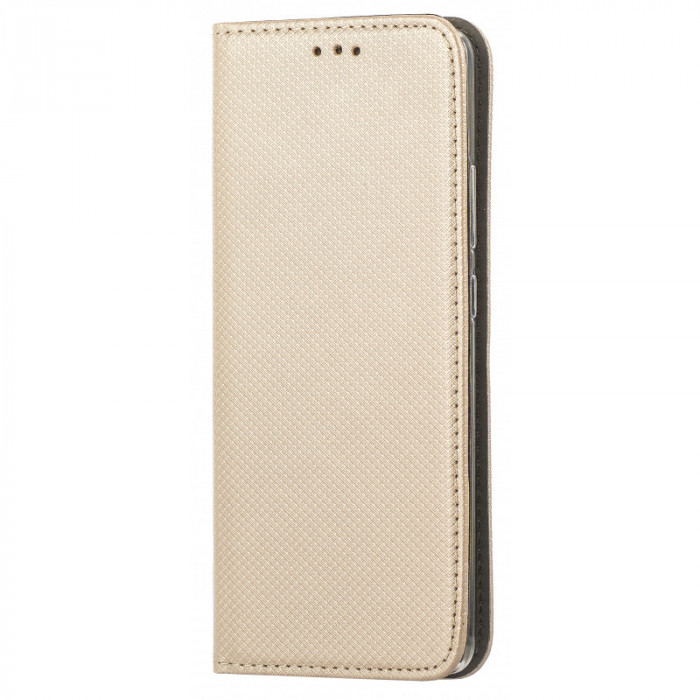 Husa Piele OEM Smart Magnet pentru Huawei P smart 2021, Aurie