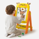 Tabla Educationala Multifunctionala 3 in 1 JoyNest&reg; REN &ndash; Creta, Marker, Tabla Magnetica, Masa Rabatabila, cu Accesorii Incluse, Spatiu de Depozitare,