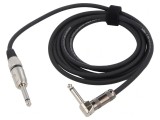 Cablu Jack 6.3mm 2pin la Jack 6.3mm &icirc;n unghi 3m