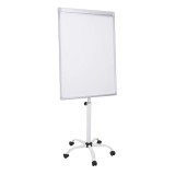 Flipchard magnetic cu picior, mobil pe role, inaltime ajustabila, 70x100cm, alb Household NewTrend