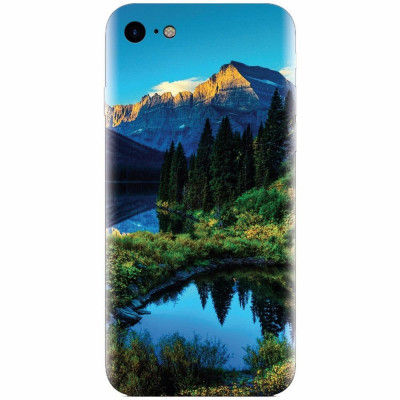 Husa silicon pentru Apple Iphone 7, HDR Mountains Lake foto